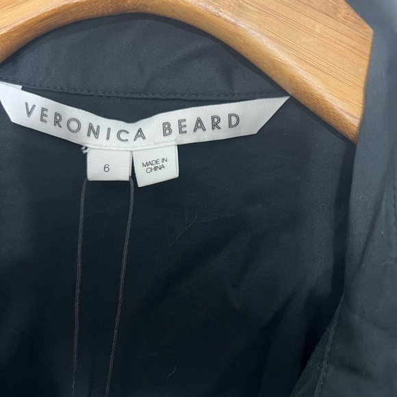 NWT Veronica Beard Polina Button-Front Pleated Shirt Dress - Picture 4 of 8